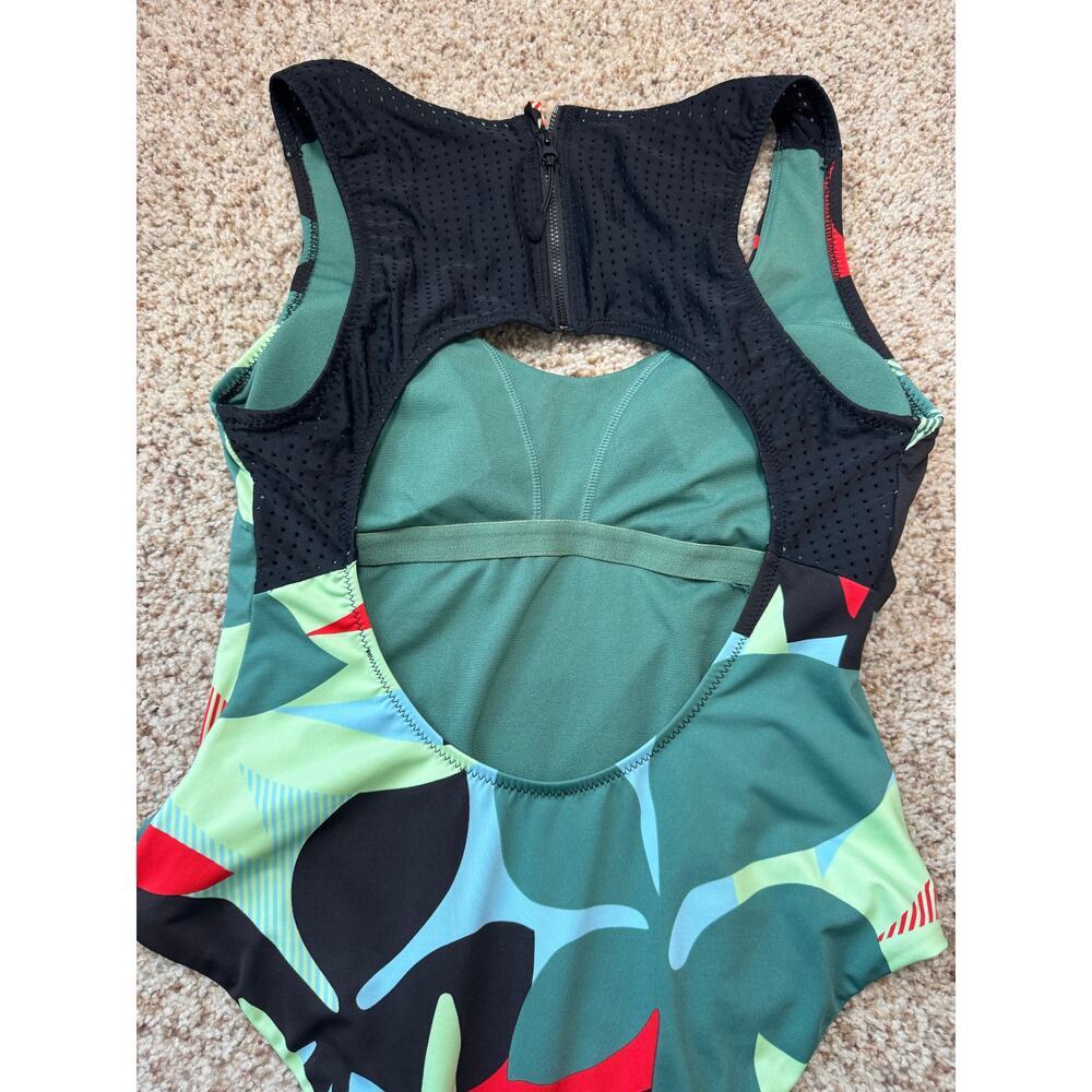 Nike Swim Jungle Floral Keyhole Back One Piece Swimsuit Womens Large - Picture 7 of 8